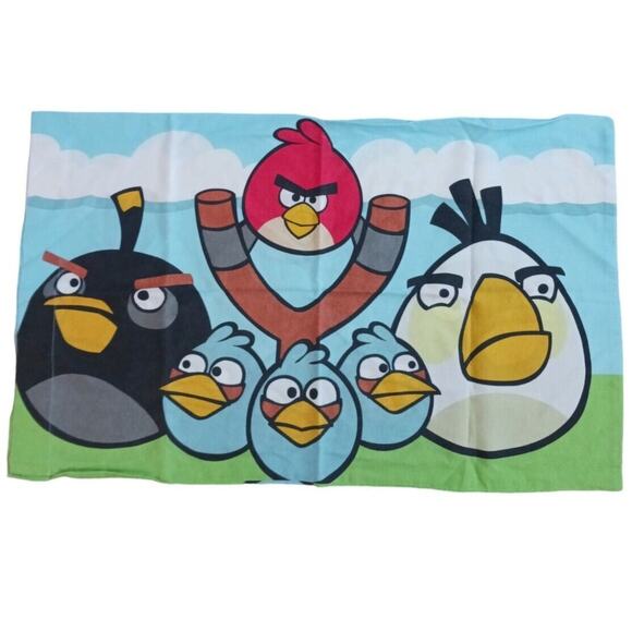 Angry Birds 1 BED PILLOW CASE Vintage 2009 Dorm Kids Teen Boy Girl Gaming AUTH - Picture 3 of 3
